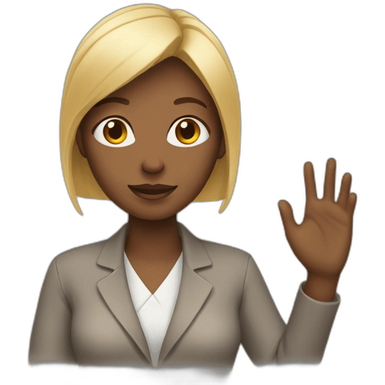 woman-with-hand-over emoji