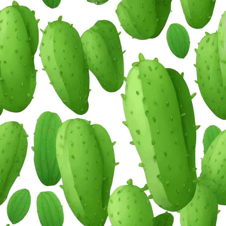 single flat Nopal without pot emoji