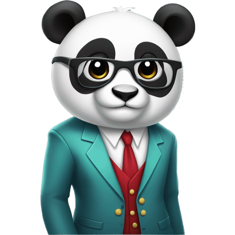 Panda con traje y gafas oscuras  emoji