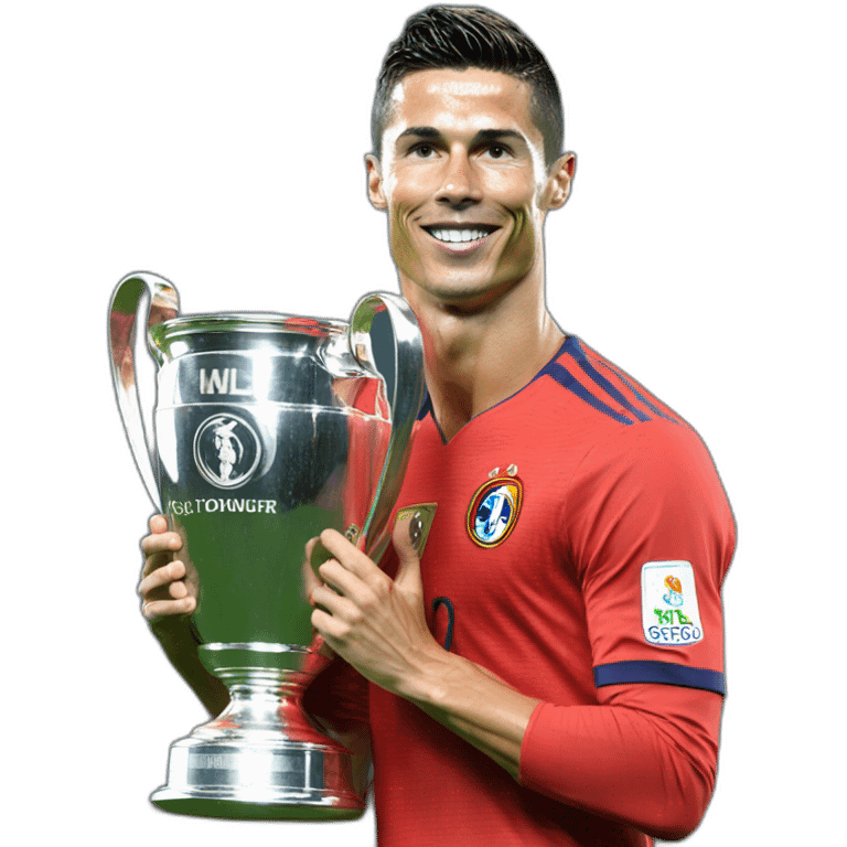 Cristiano ronaldo with ucl trophy emoji