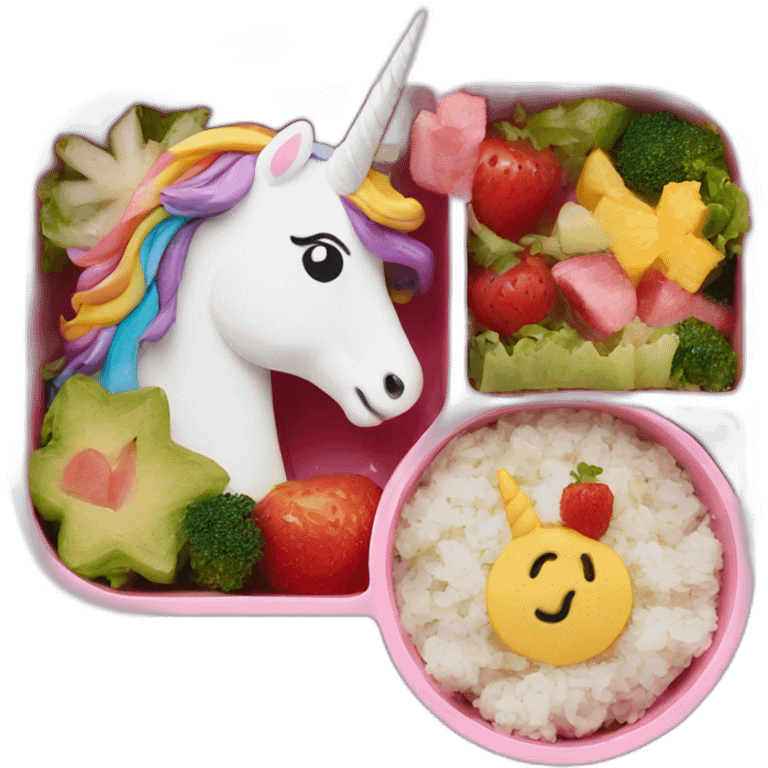 Unicorn bento box emoji