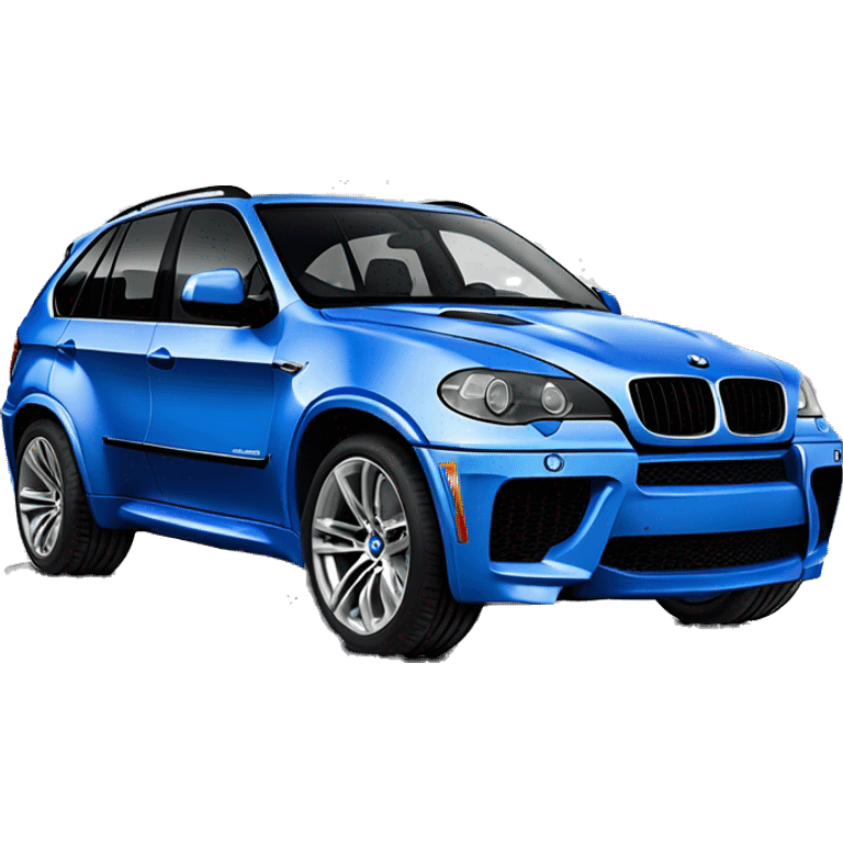 Blue 2010 BMW X5M emoji