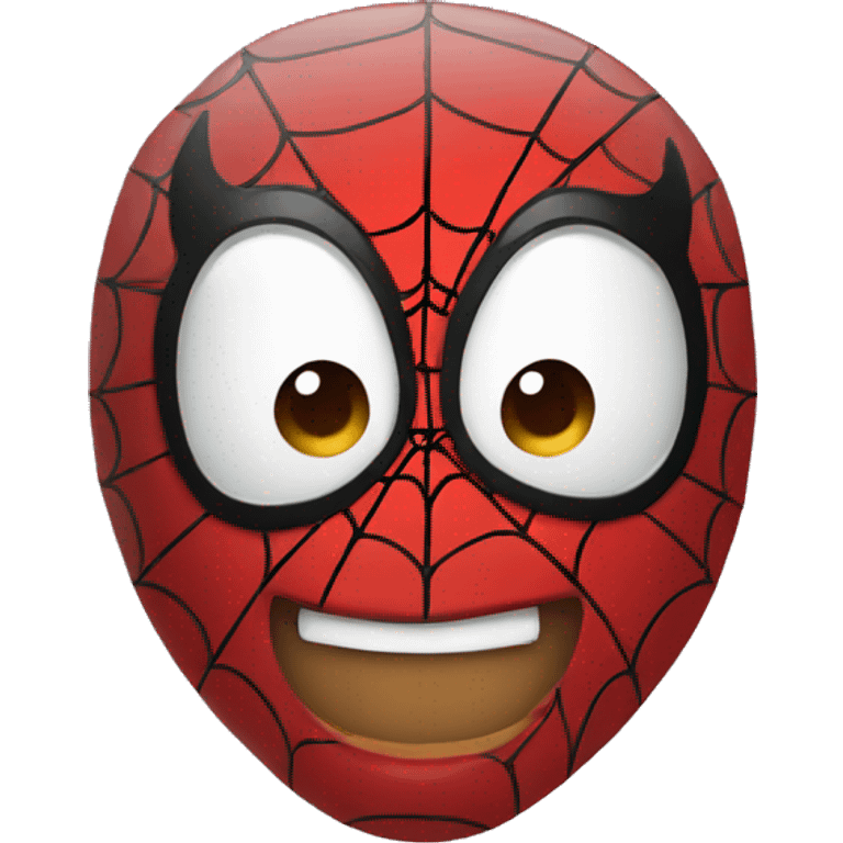 Spiderman face smile emoji