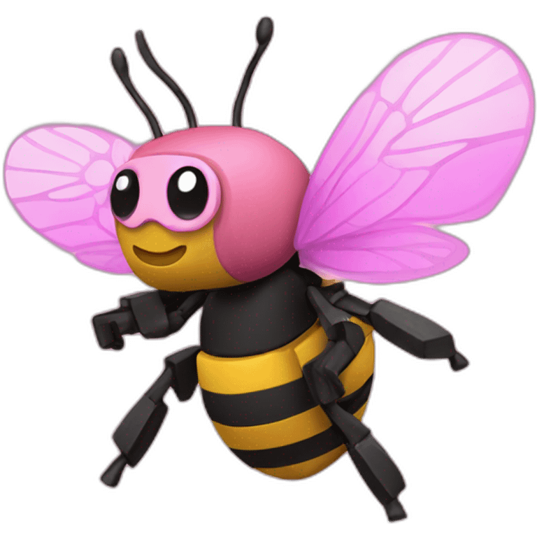 pink minecraft bee dancing emoji