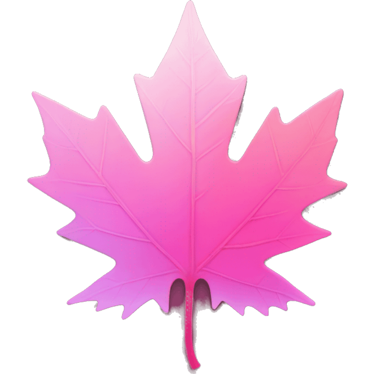 Pink ombré maple leaf emoji