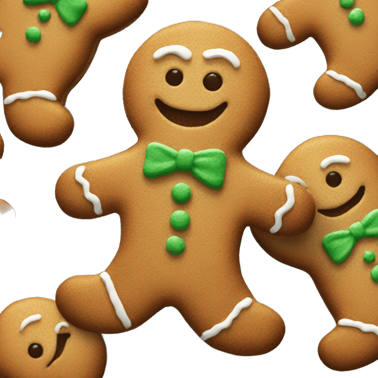 Gingerbread cookie man emoji