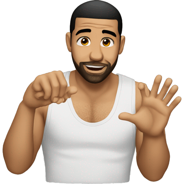 Drake stroking emoji