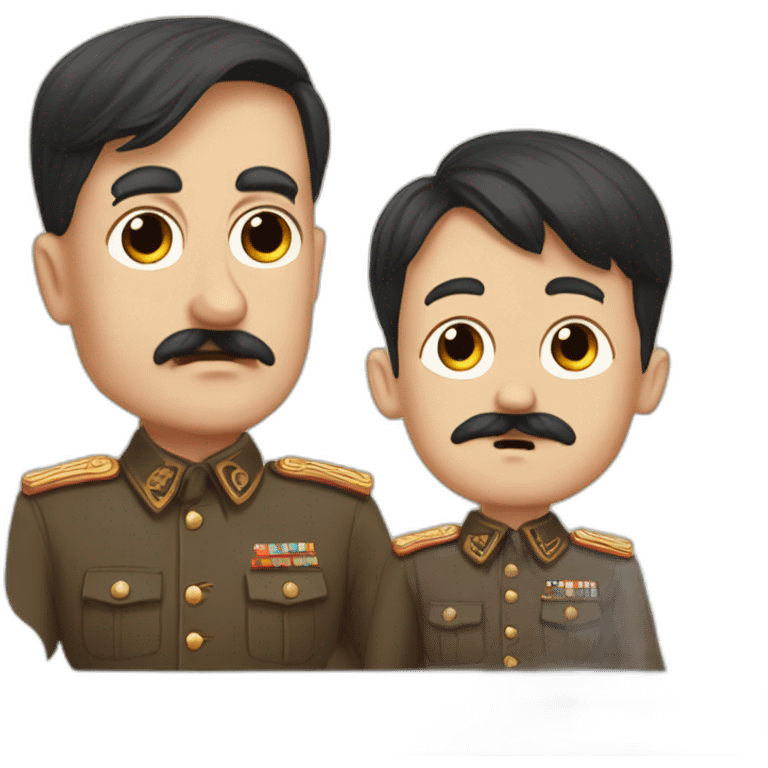 Hitler et son père leve la main au ciel emoji