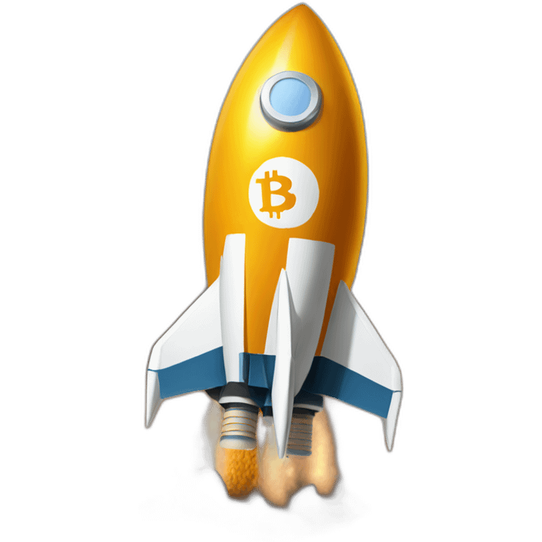 Bitcoin rocket emoji