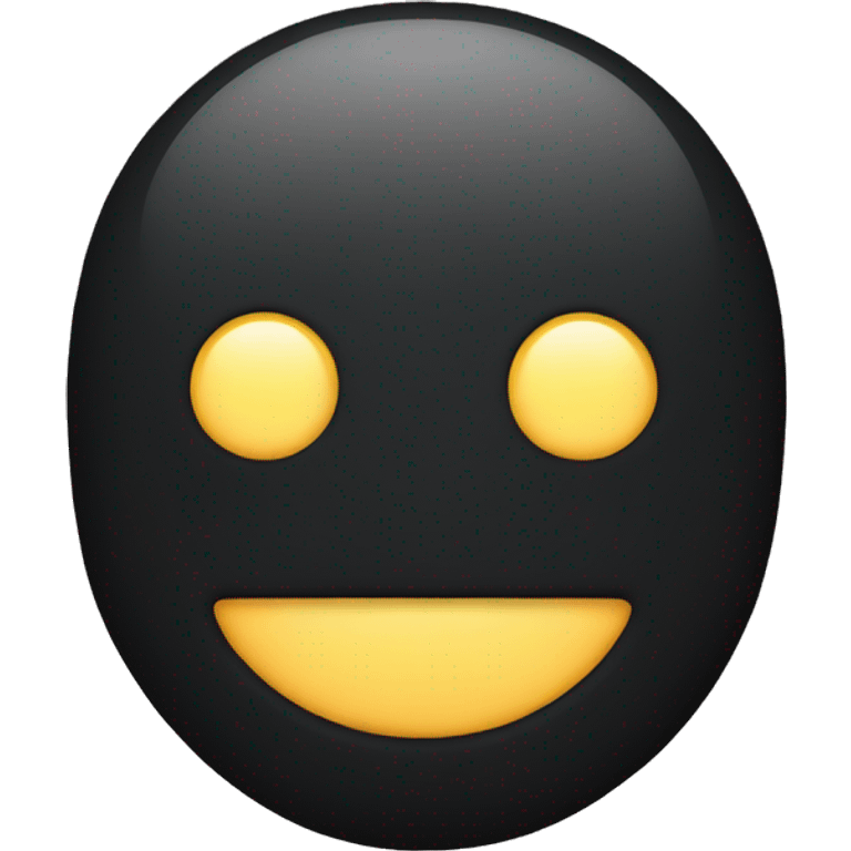 muted color neon black smiley face emoji