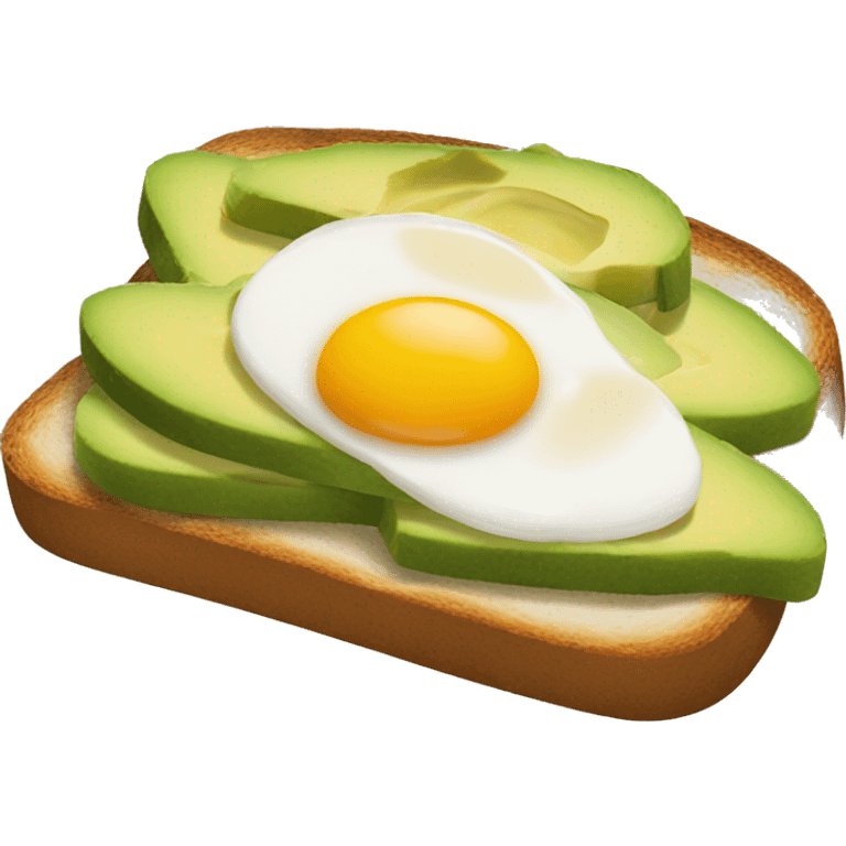 Avocado toast and eggs emoji