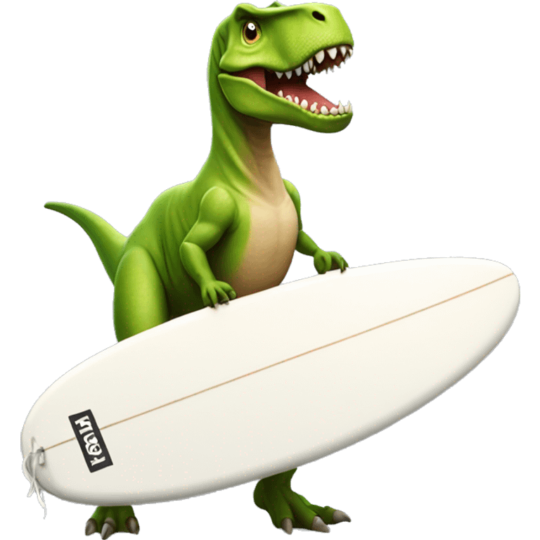 T-rex wearing a tutu on a surfboard  emoji