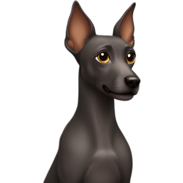 Xoloitzcuintle dog with hair on a top of head emoji