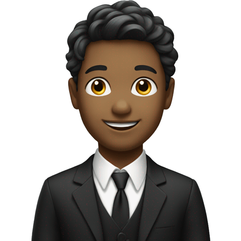 smiling boy in formal attire emoji