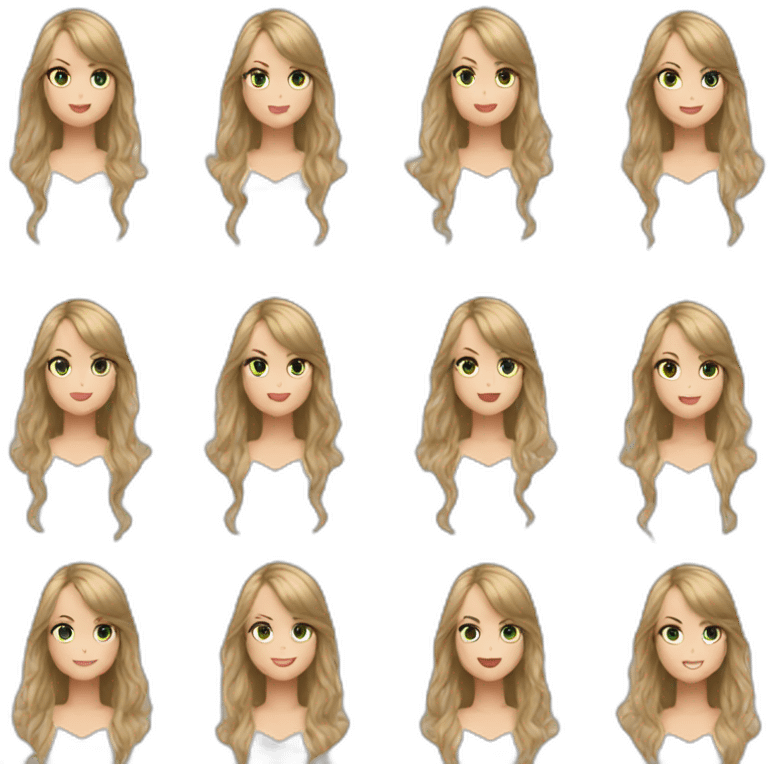 taylor swift long hair emoji