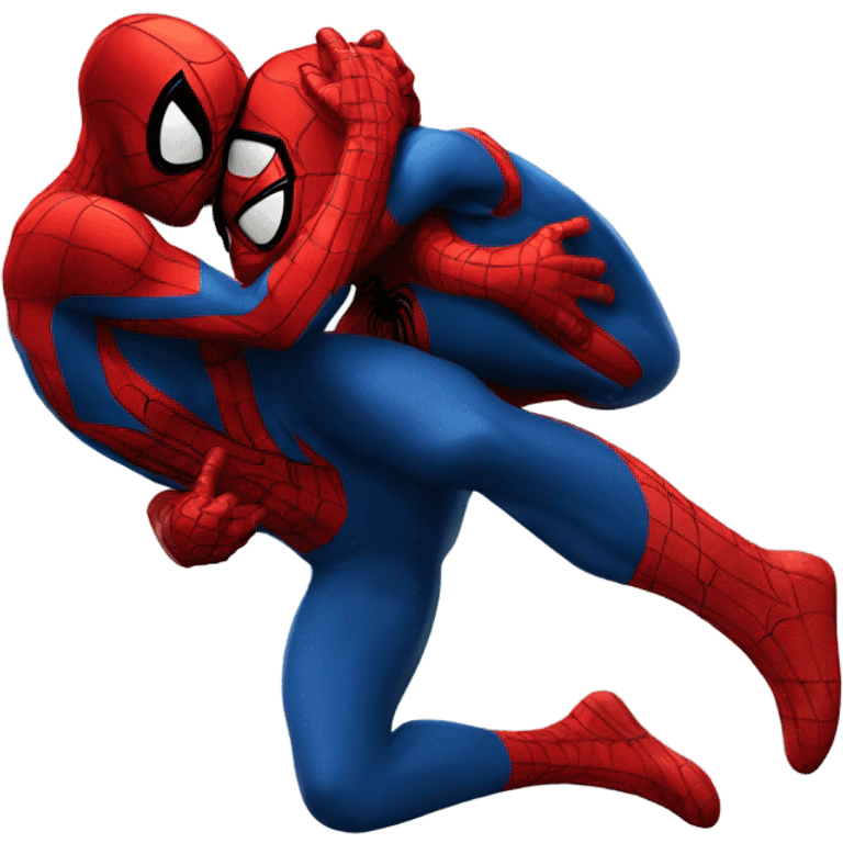 Spider-Man kissing Spider-Man emoji