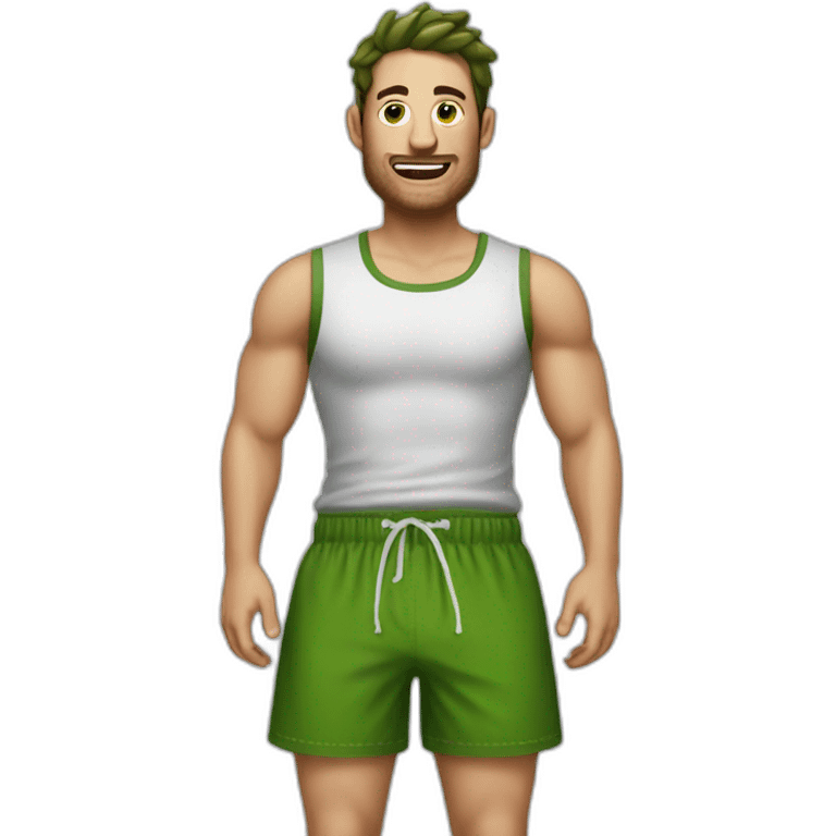 A pickle wearing pickle boxer shorts  emoji