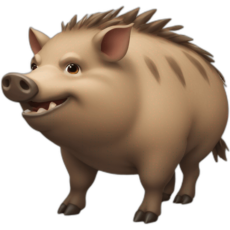 boar with huge belly emoji