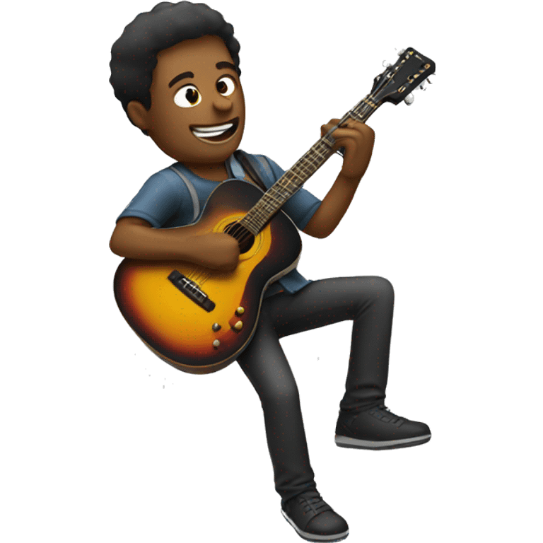 Musician playing guitar emoji