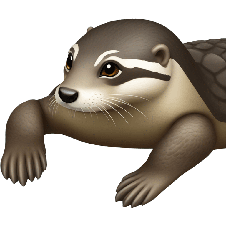 loutre sur tortue  emoji