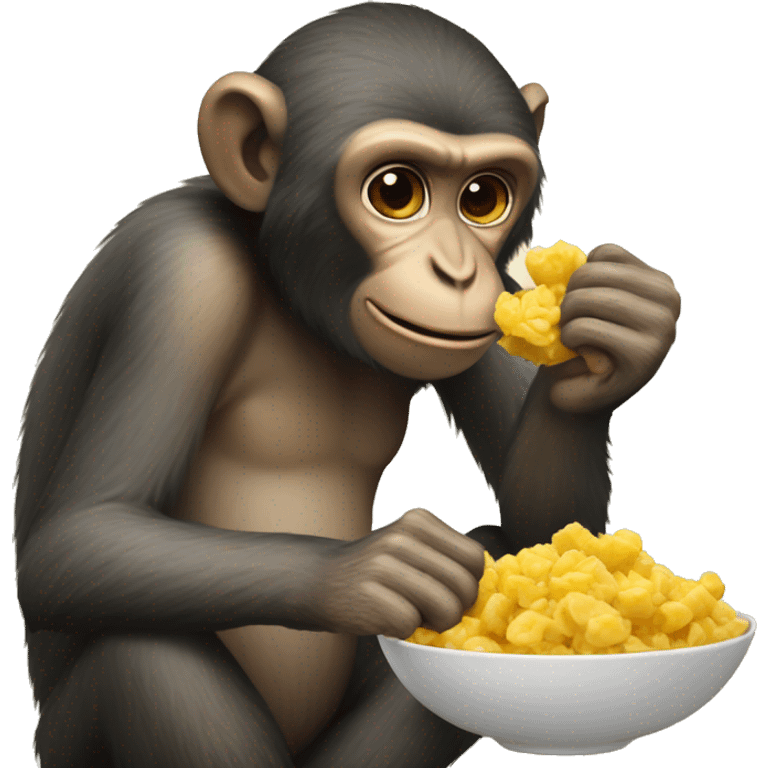 Monkey eating emoji