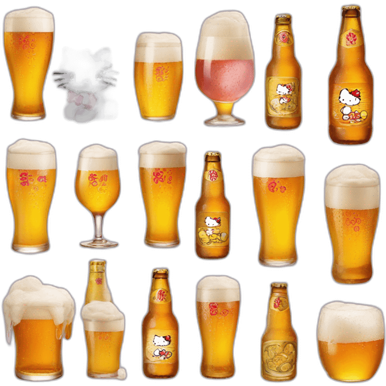 Hello kitty biere emoji