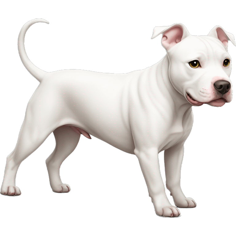 white pit bull dog emoji