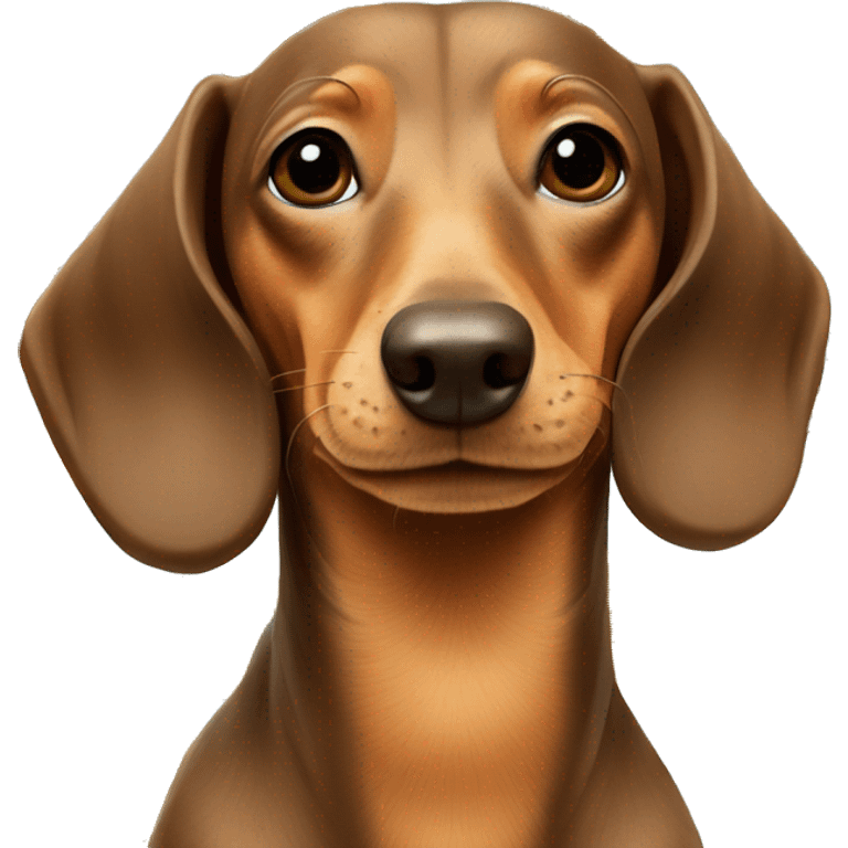 Tan ￼dachshund with sunflowers  emoji