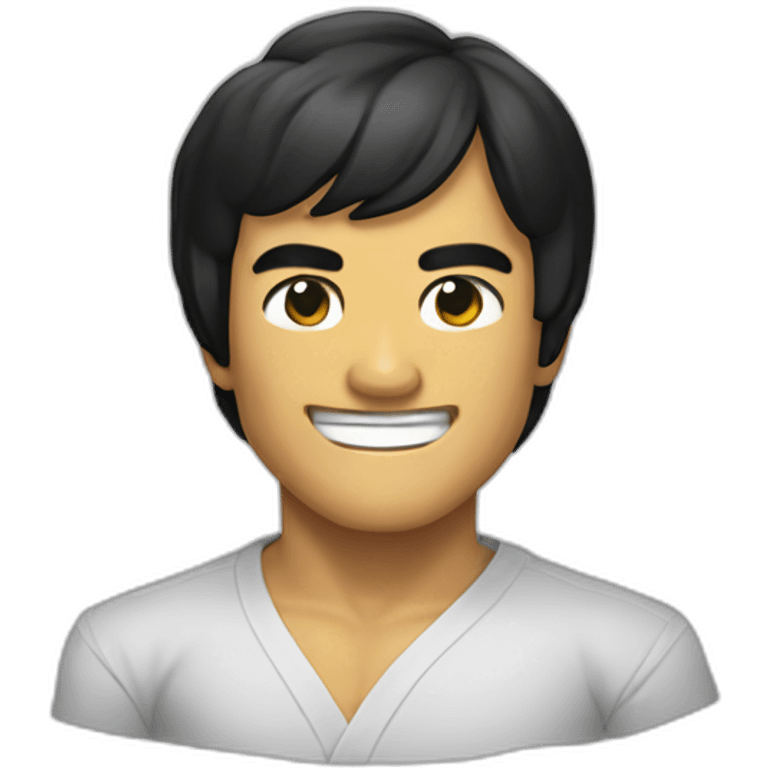 bruce lee smiling emoji