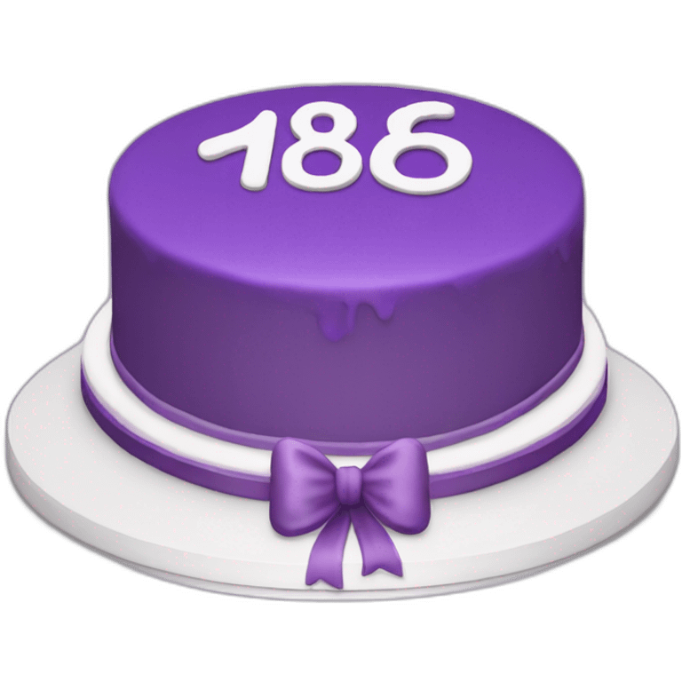 Purple 18th birthday cake emoji