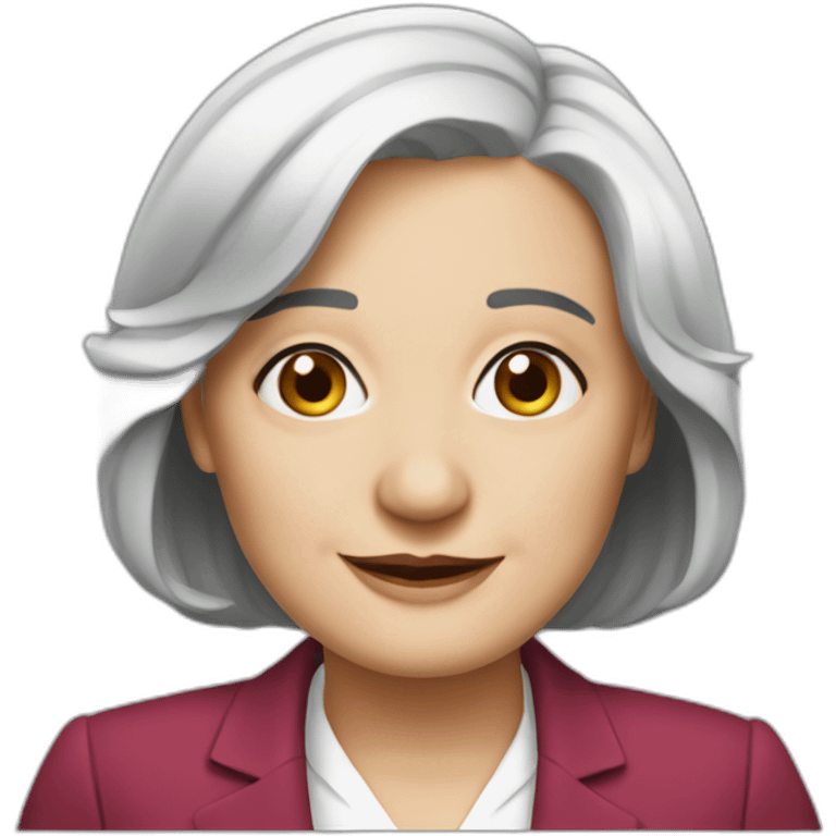 Woman version of Jean-Pierre Raffarin emoji