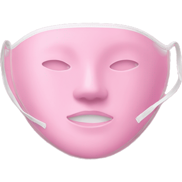 Pink cosmetics face mask emoji