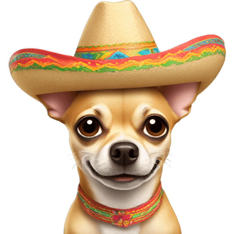 Chihuahua wearing a sombrero  emoji