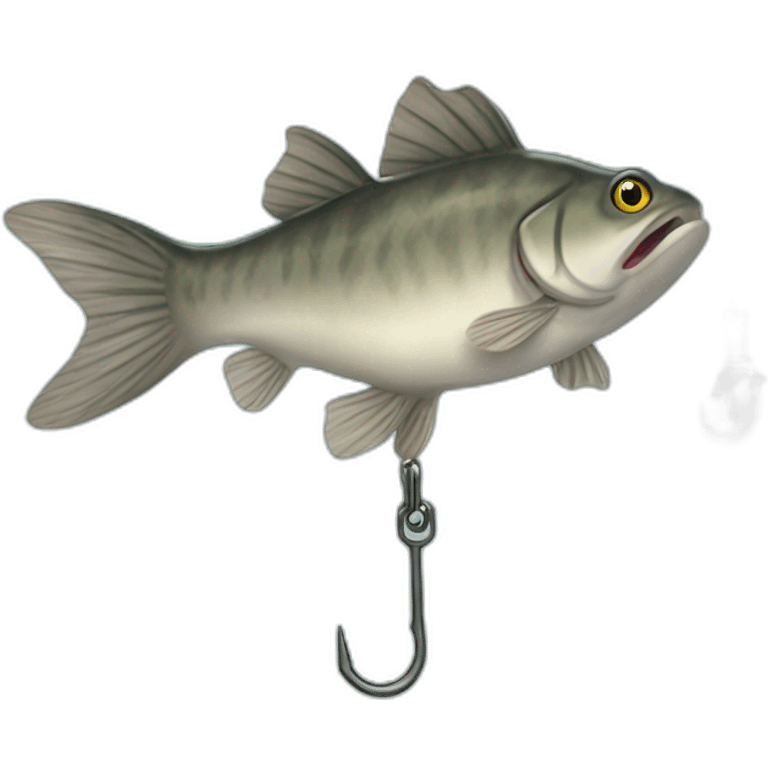 catfish on a fishing hook emoji