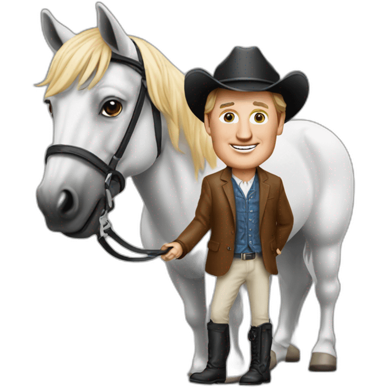 Wayne gretzky with a horse emoji