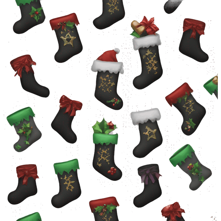 Gothic Christmas stocking emoji