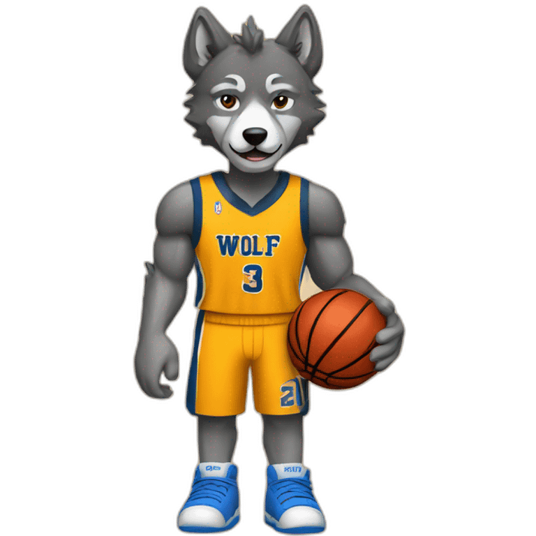 wolf basketball player emoji