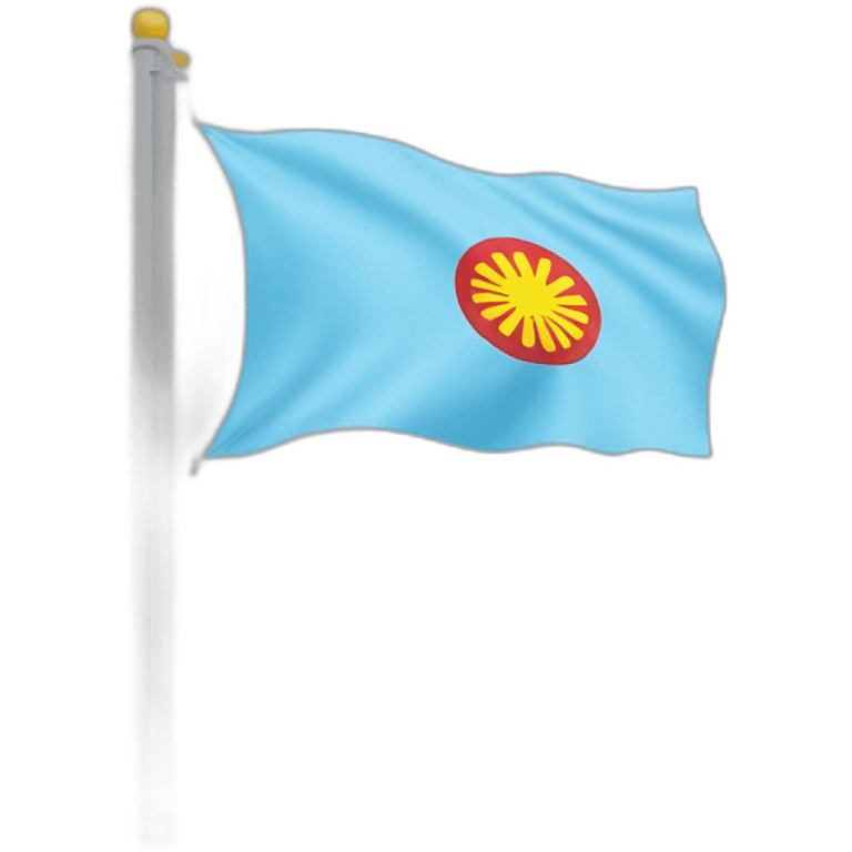 The flag of the country with light blue instead of reds  emoji