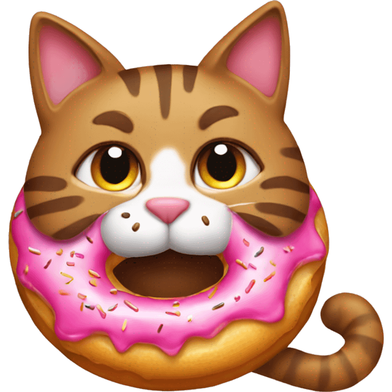 cat eating donut emoji