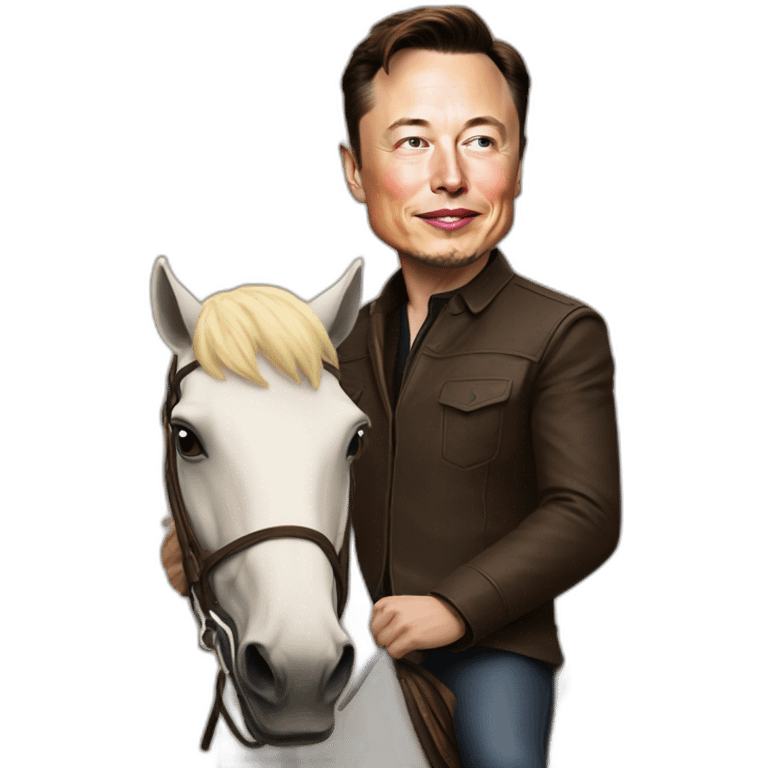 Elon musk on a horse emoji