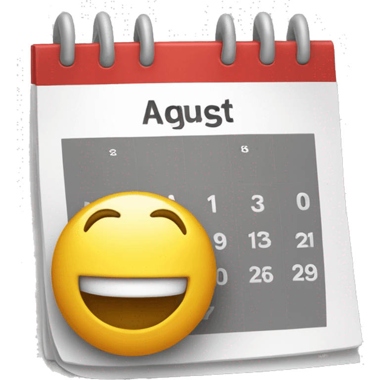 Calendar with August date 23 emoji