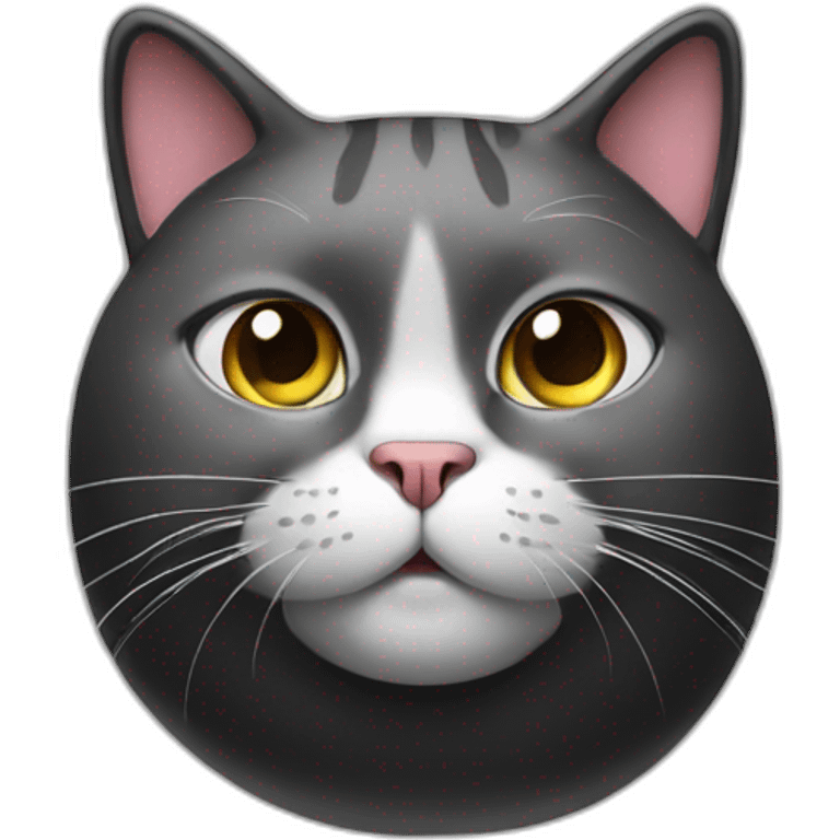 fat cat black emoji