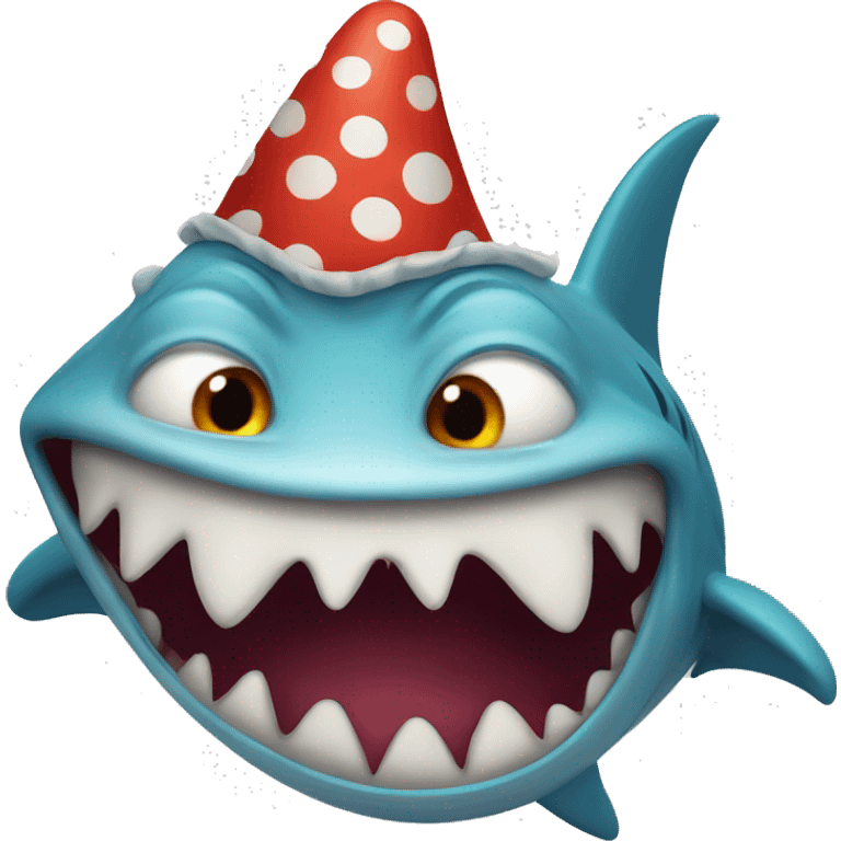 clown shark crying emoji