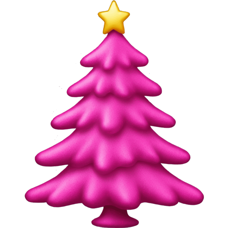 Hot pink Christmas tree  emoji