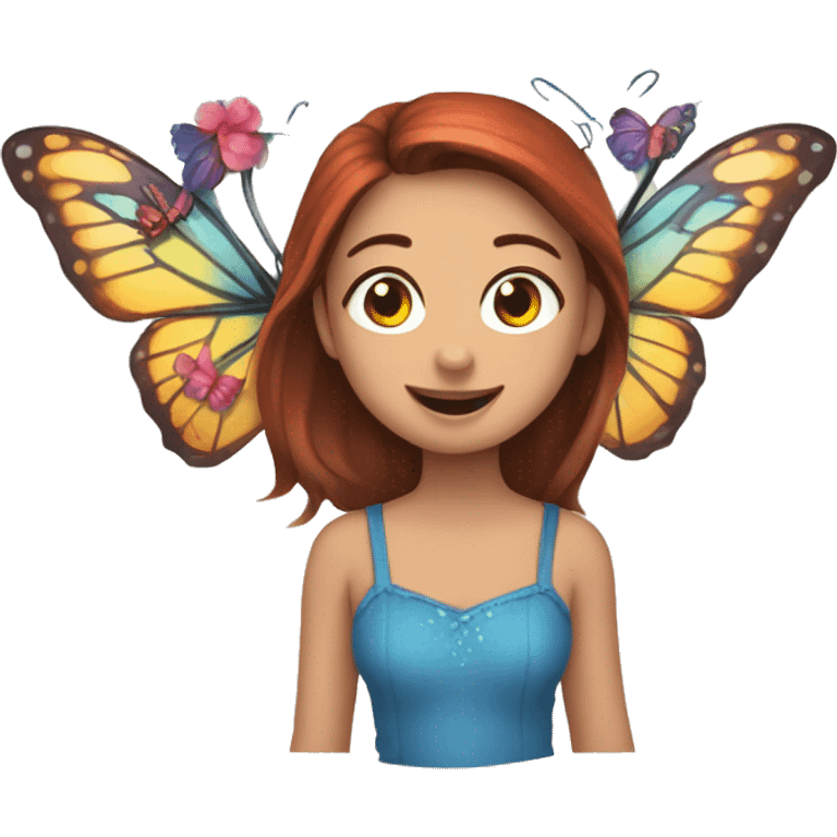 corazón con mariposas alrededor  emoji