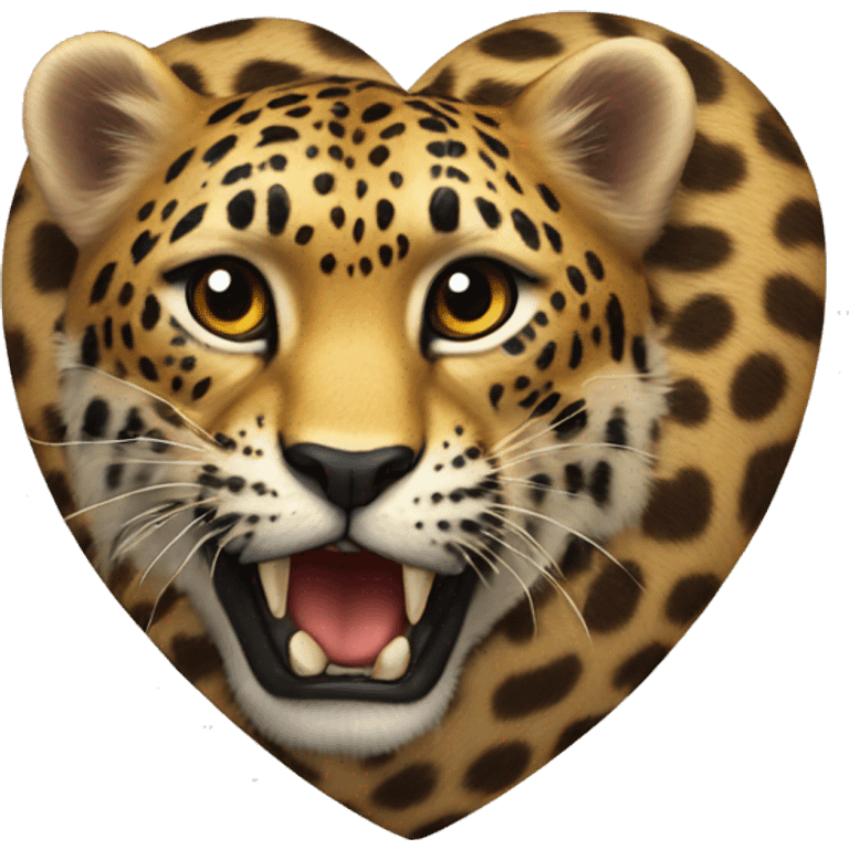 Corazón con leopardo emoji