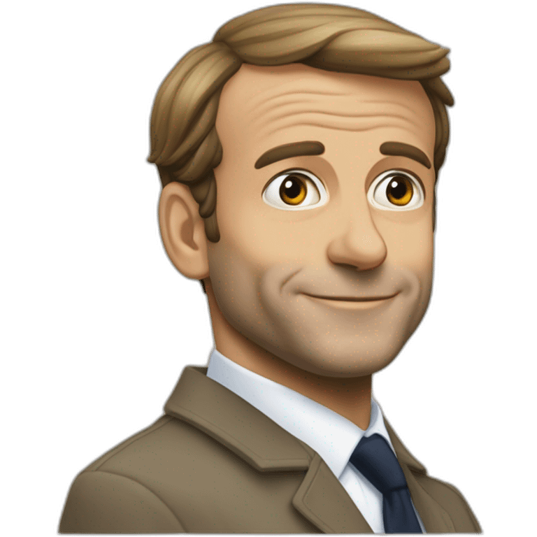 Emannuel macron bisou emoji