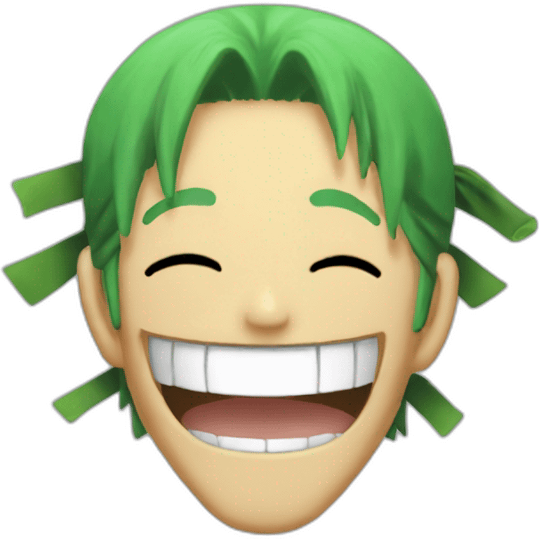 One piece Zoro laughing emoji