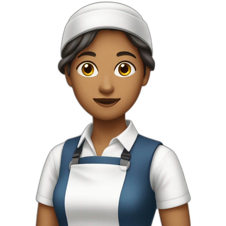 Jeune serveuse emoji