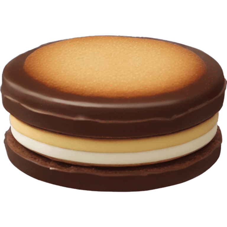 alfajor cubierto en chocolate  emoji